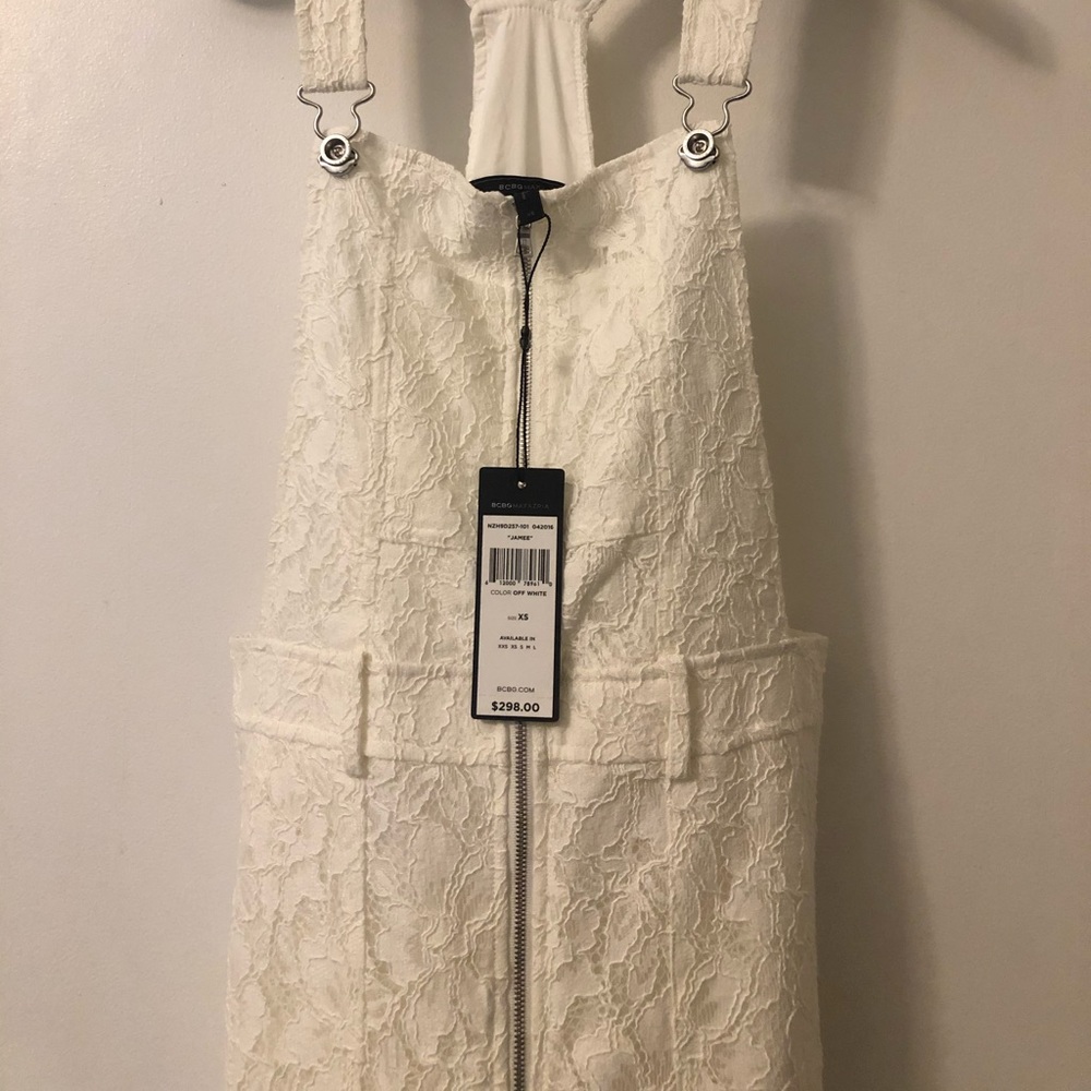 Bcbgmaxazria Lace Floral Overall Jumpsuit - Picture 7 of 8